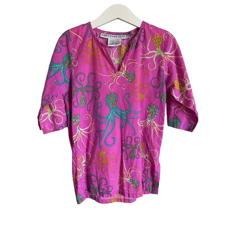 Gretchen Scott Pink Octopus Swim Cover Up Dress 2/4